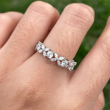 Butterfly Shape Eternity Band Engagement Rings for Women Bride 925 Silver Plated 18k White Gold Promise Wedding Ring Best D Color