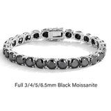 S925 Sterling Silver 5/6.5MM GRA Multi-Stvle Diamond Tennis Link Bracelets for Women Men Gifts Fine Jewelry