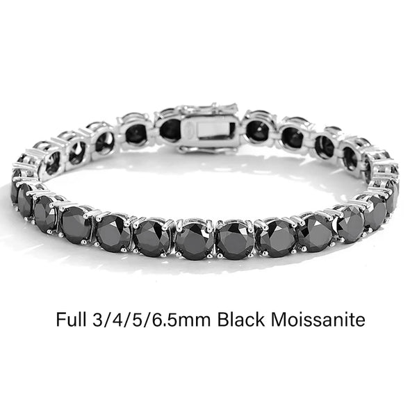 S925 Sterling Silver 5/6.5MM GRA Multi-Stvle Diamond Tennis Link Bracelets for Women Men Gifts Fine Jewelry