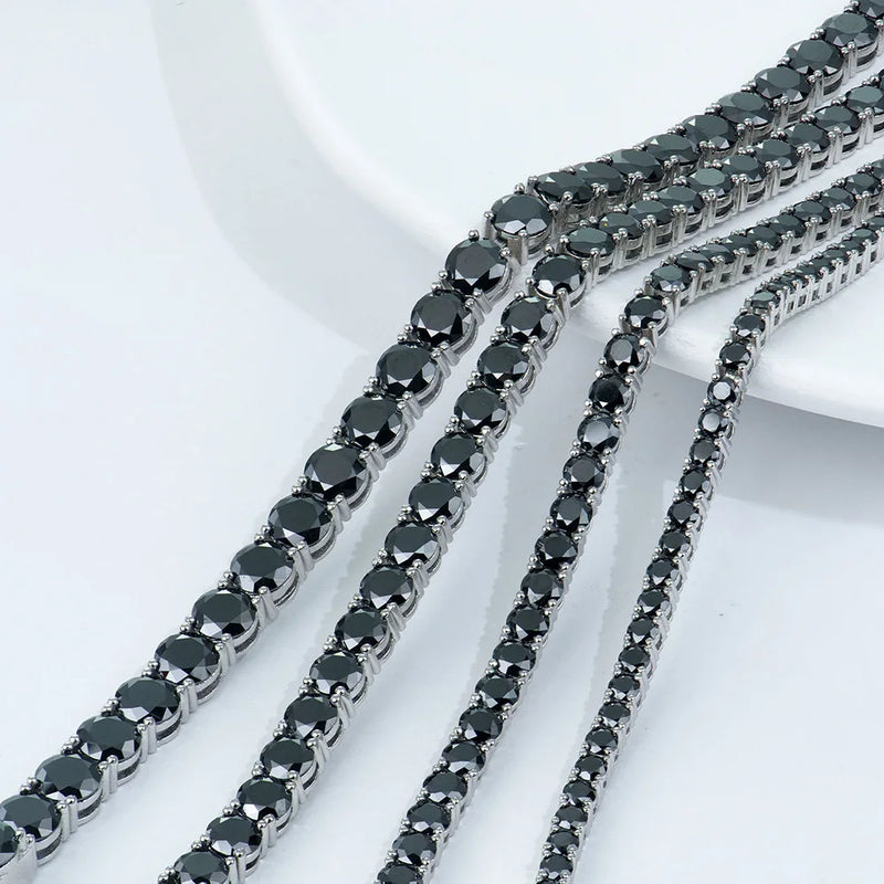 S925 Sterling Silver 5/6.5MM GRA Multi-Stvle Diamond Tennis Link Bracelets for Women Men Gifts Fine Jewelry