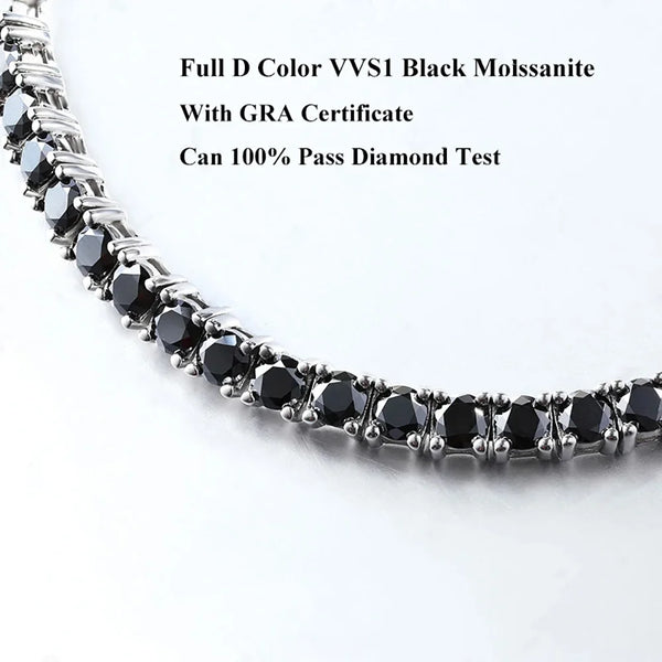 S925 Sterling Silver 5/6.5MM GRA Multi-Stvle Diamond Tennis Link Bracelets for Women Men Gifts Fine Jewelry