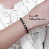 S925 Sterling Silver 5/6.5MM GRA Multi-Stvle Diamond Tennis Link Bracelets for Women Men Gifts Fine Jewelry