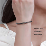 S925 Sterling Silver 5/6.5MM GRA Multi-Stvle Diamond Tennis Link Bracelets for Women Men Gifts Fine Jewelry